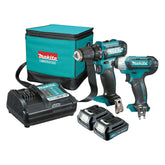 Makita Tools - 2 Piece Combo Kit - DF333DZ TD110DZ 2 x BL1016 DC10WD Bag (831274-0) | CLX224
